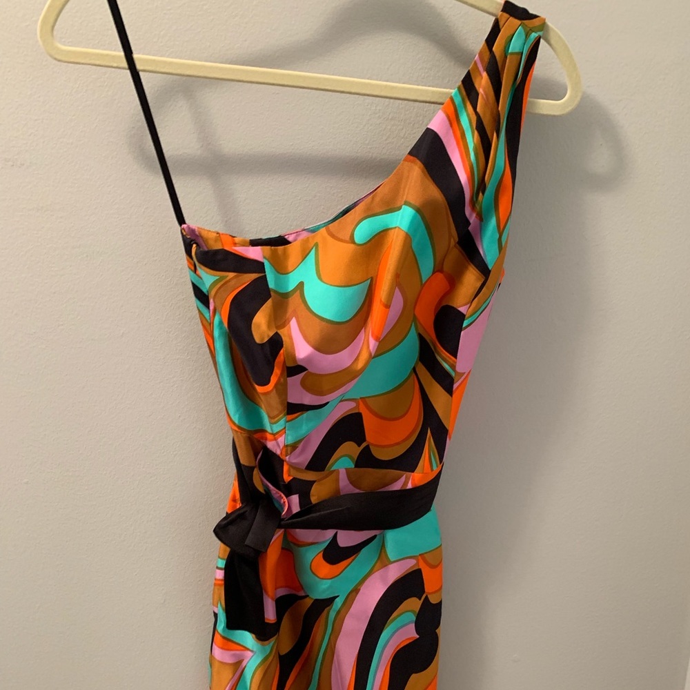 Milly One Shoulder Satin Dress